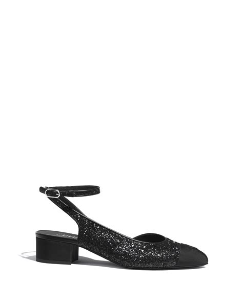 chanel glitter|chanel slingbacks shoes.